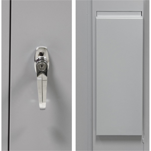 Armoire garde-robe, Acier, 36" la x 18" p x 72" h, Gris Pryde Industrial Inc.