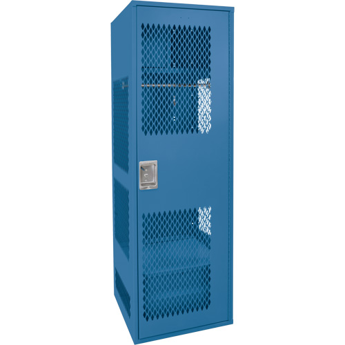 Casier pour &eacute;quipement avec porte, Acier, 24" la x 24" p x 72" h, Bleu fonc&eacute; Pryde Industrial Inc.