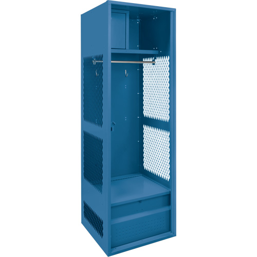 Casier pour &eacute;quipement, Acier, 24" la x 18" p x 72" h, Bleu fonc&eacute; Pryde Industrial Inc.