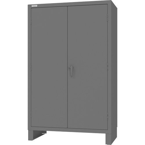 Armoire avec barre de suspension et portes encastr&eacute;es standards, Acier, 78" h x 48" la x 24" P, Gris Pryde Industrial Inc.