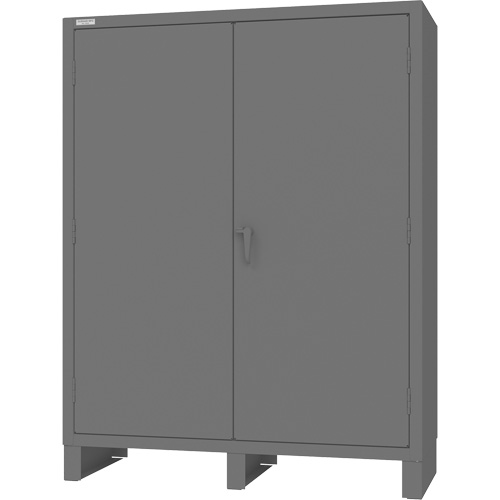 Armoire avec barre de suspension et portes encastr&eacute;es standards, Acier, 78" h x 60" la x 24" P, Gris Pryde Industrial Inc.