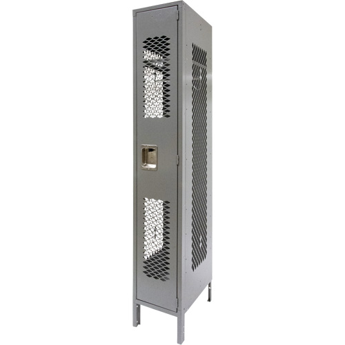 Casiers ventil&eacute;s, 12" x 18" x 78", Acier, Gris, D&eacute;mont&eacute;, Perfor&eacute; Pryde Industrial Inc.