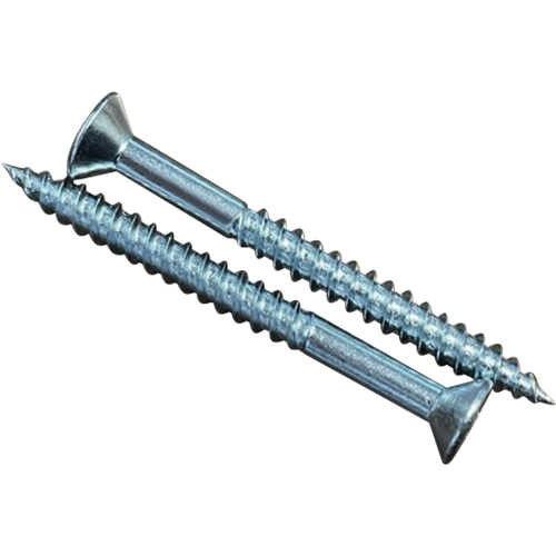 Flat SOC Wood Screws, #10 x 2" L, Zinc Plated Pryde Industrial Inc.
