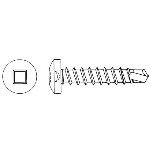 Self Drill Pan Head Screws, #8 x 5/8" L, Zinc Plated Pryde Industrial Inc.