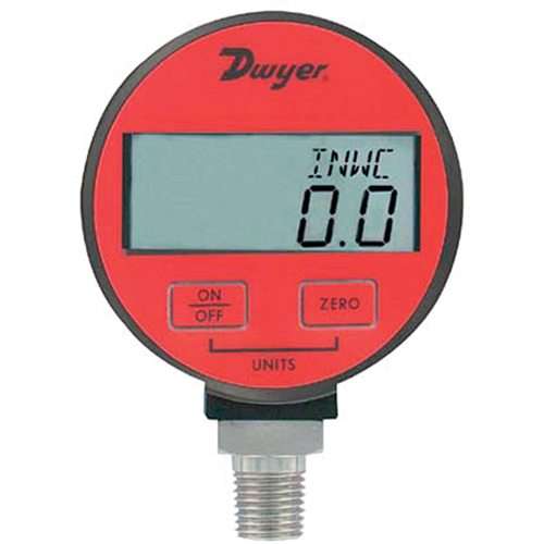 Pressure Gauge, 2-31/50" , 30 psi, Bottom Mount, Digital Pryde Industrial Inc.