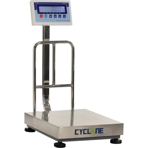 Balance &agrave; plateforme et d'&eacute;tabli Cyclone 150, Capacit&eacute; de 300 lb / 150 kg, 15-3/4" lo x 19-7/10" la Pryde Industrial Inc.
