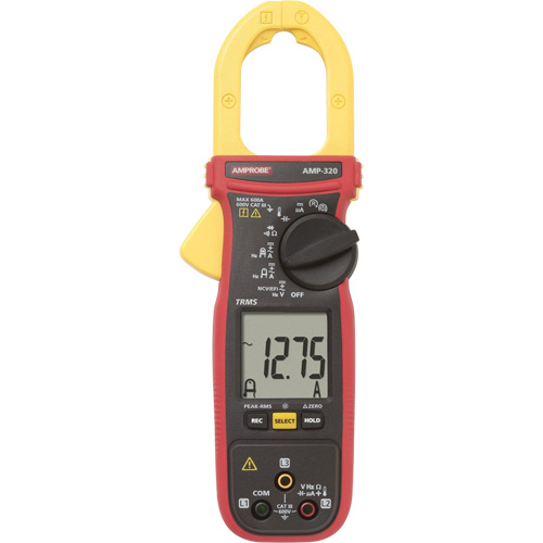 Multim&egrave;tre &agrave; pince TRMS pour entretien de moteur AMP-320, Tension c.a./c.c., Courant c.a./c.c. Pryde Industrial Inc.