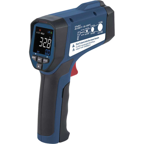 Thermom&egrave;tre &agrave; infrarouge, -26°- 2282° F (-32° - 1250° C), 50:1, &eacute;missivit&eacute; Ajustable Pryde Industrial Inc.