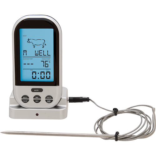Wireless Meat & Poultry Thermometer, Contact, Digital, 32-482°F (0-250°C) Pryde Industrial Inc.