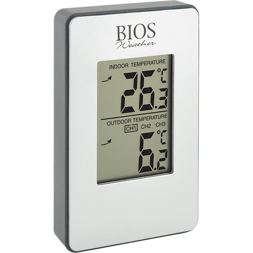 Indoor/Outdoor Wireless Thermometer, Non-Contact, Analogue, 31-158°F (-35-70°C) Pryde Industrial Inc.