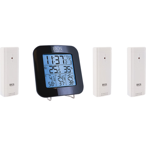 Wireless Weather Station with 3 Sensors, Non-Contact, Digital, 40-158°F (-40-70°C) Pryde Industrial Inc.
