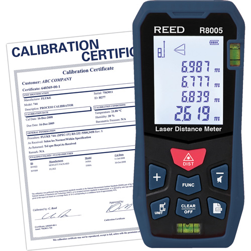 T&eacute;l&eacute;m&egrave;tre laser avec certificat de calibration, 0' - 164' (0 m - 50 m) Gamme de mesure, Num&eacute;rique (&eacute;lectronique) Pryde Industrial Inc.