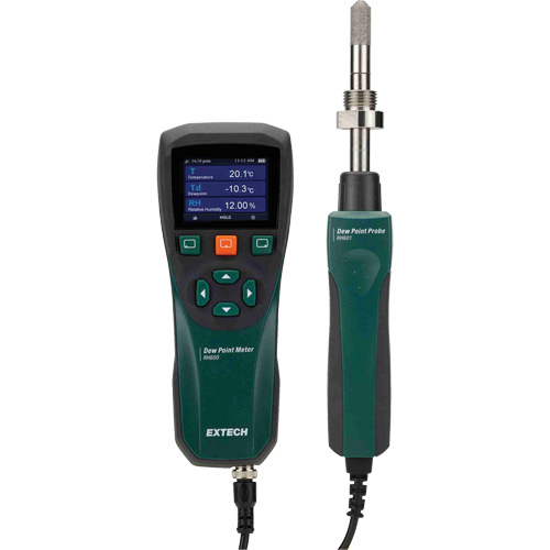 Dew Point Meter, 0 - 100% Moisture Range, 14°- 140° F ( -10° - 60° C ) Temperature Range Pryde Industrial Inc.