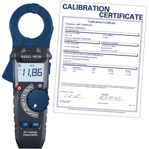 AC Leakage Clamp Meter with Calibration Certificate Pryde Industrial Inc.