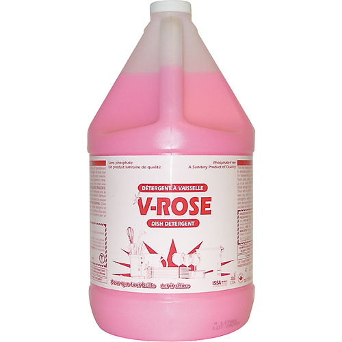 V-Rose Dish Detergent, Liquid, 4 L, Fresh Pryde Industrial Inc.