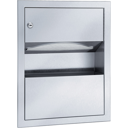 Combinaisons distributeurs d'essuie-mains & poubelle, Manuel, 14" la x 4" p x 28" h Pryde Industrial Inc.