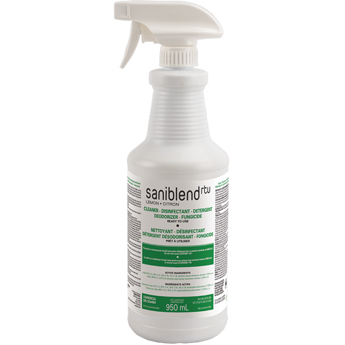 D&eacute;sinfectant et assainissant SaniBlend pr&ecirc;t &agrave; l'emploi, 950 ml, Bouteille &agrave; g&acirc;chette Pryde Industrial Inc.