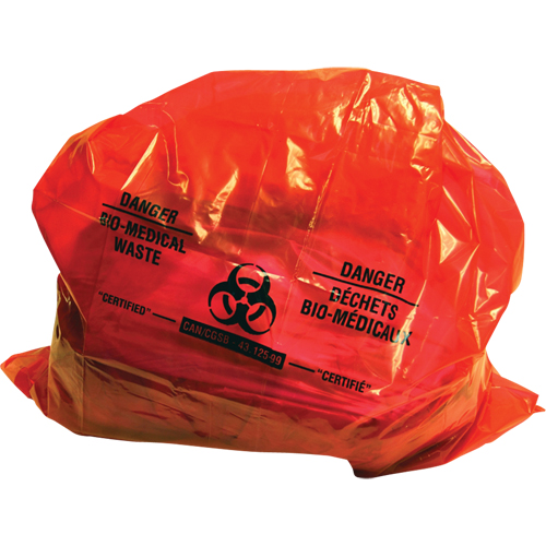 Sure-Guard Bio-Medical Waste Liners, Bio-Hazard, 38" L x 30" W, 2 mil Pryde Industrial Inc.