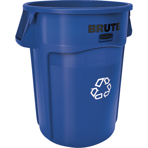 Contenants ronds pour le recyclage BRUTE, Vrac, Plastique, 44 gal. US Pryde Industrial Inc.