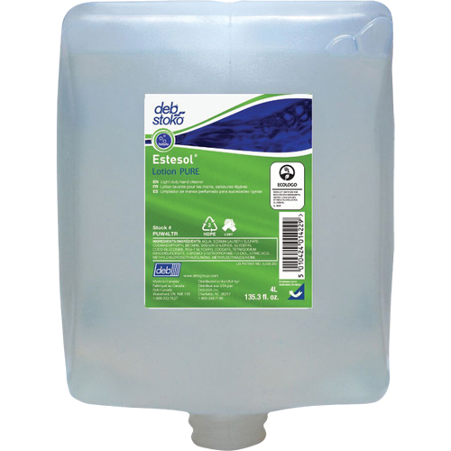 Savon pour les mains, les cheveux et le corps Estesol PURE, Cr&egrave;me, 4 L, Recharge, Fraîcheur Pryde Industrial Inc.