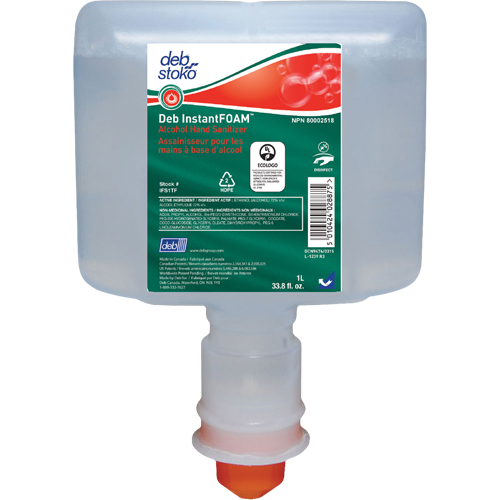 D&eacute;sinfectant InstantFOAM, 1000 ml, Cartouche de recharge, 72 alcool Pryde Industrial Inc.