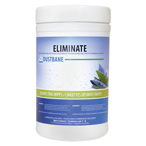 Eliminate Virucide Wipes, 7" x 8", 180 Count Pryde Industrial Inc.