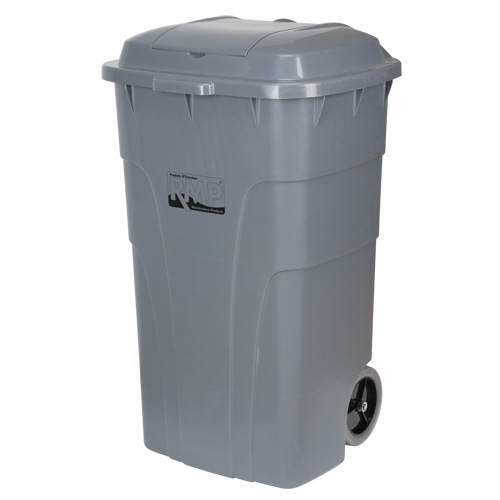 Roll Out Garbage Bin, Polyethylene, 65 US gal. Pryde Industrial Inc.