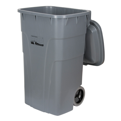 Roll Out Garbage Bin, Polyethylene, 65 US gal. Pryde Industrial Inc.