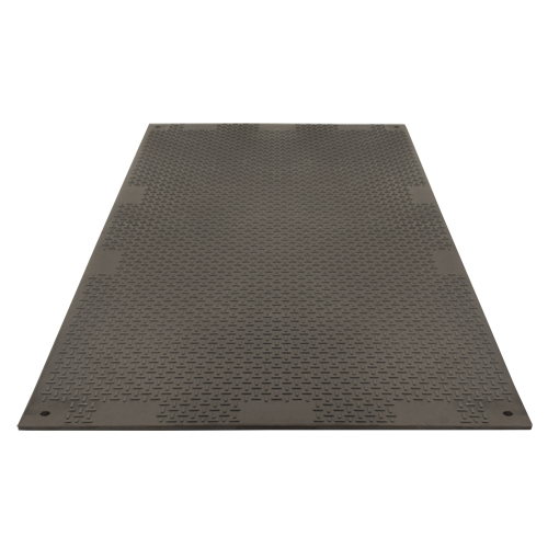 Medium-Duty Ground Protection, 4' x 8', Fiberglass/Polypropylene, Textured, Black Pryde Industrial Inc.