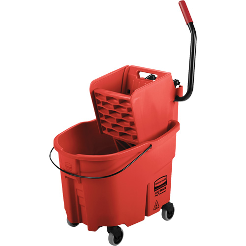Ensemble de seau pour vadrouille et essoreuse WaveBrake, Pression lat&eacute;rale, 8,75 gal. US (35 pintes), Rouge Pryde Industrial Inc.
