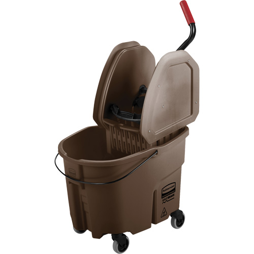 WaveBrake&reg; Mop Bucket & Wringer Combo Pack, Down Press, 8.75 US Gal.(35 Quart), Brown Pryde Industrial Inc.