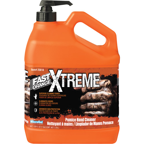 Nettoyant professionnel pour les mains Xtreme, Pierre ponce, 3,78 L, Bouteille &agrave; pompe, Orange Pryde Industrial Inc.