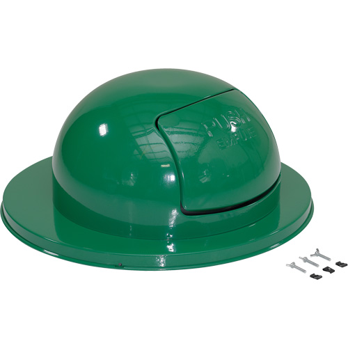 Couvercle pour baril &agrave; d&eacute;chets, Couvercle bomb&eacute;, M&eacute;tal, Convient aux contenants 23-1/2" dia. Pryde Industrial Inc.
