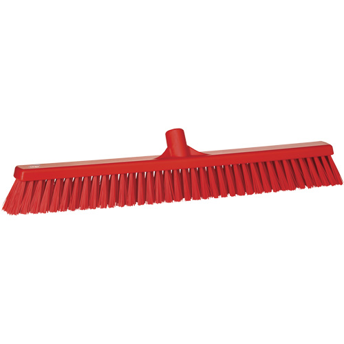 Balai-brosse &agrave; soies combin&eacute;es, Crins Cors&eacute;/Fin, 24-1/2", Polyester, Rouge Pryde Industrial Inc.