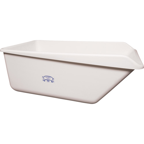 Bac de rangement avec rebord inclin&eacute;, Plastique, Blanc Pryde Industrial Inc.