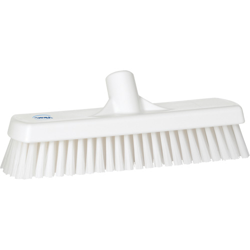 Deck & Wall Scrub Brush, Stiff Bristles, 12", Polyester, White Pryde Industrial Inc.
