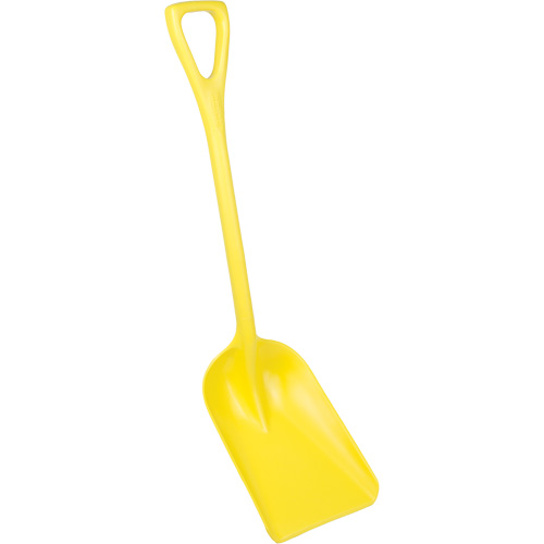 One-Piece Hygienic Shovel, 10" x 6" Blade, 37-1/2" Length, Plastic, Yellow Pryde Industrial Inc.