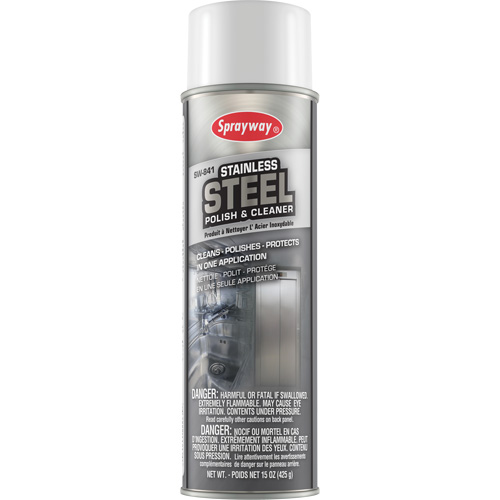 Stainless Steel Polish & Cleaner, 20 oz., Aerosol Can Pryde Industrial Inc.