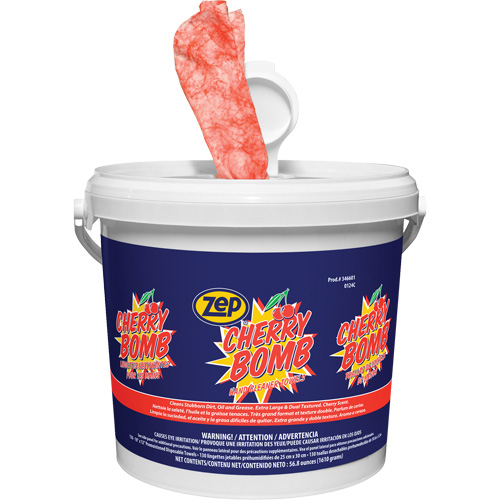 Lingettes nettoyantes surpuissantes pour les mains Cherry Bomb Pryde Industrial Inc.