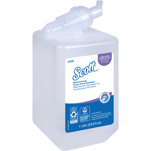 Mousse d&eacute;sinfectante et hydratante pour les mains Control de Scott, 1000 ml, Cartouche de recharge, 70 % alcool Pryde Industrial Inc.