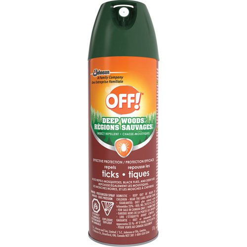 OFF! Deep Woods&reg; Tick Repellent, 25% DEET, Aerosol, 170 g Pryde Industrial Inc.