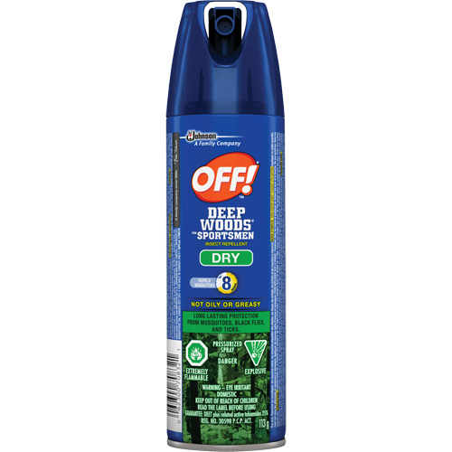 OFF! Deep Woods&reg; for Sportsmen Dry Insect Repellent, 30% DEET, Aerosol, 113 g Pryde Industrial Inc.