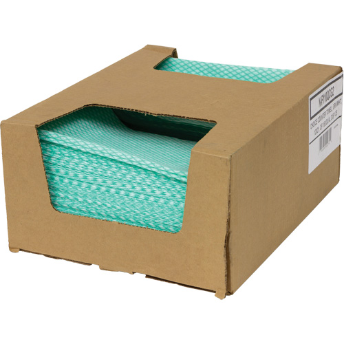 SaniWorks&reg; Choice Counter Cloths, Green/White Pryde Industrial Inc.