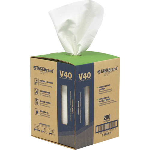 Essuie-tout de s&eacute;rie de qualit&eacute; V40 TaskBrand, Tout usage, 12" lo x 10" la Pryde Industrial Inc.