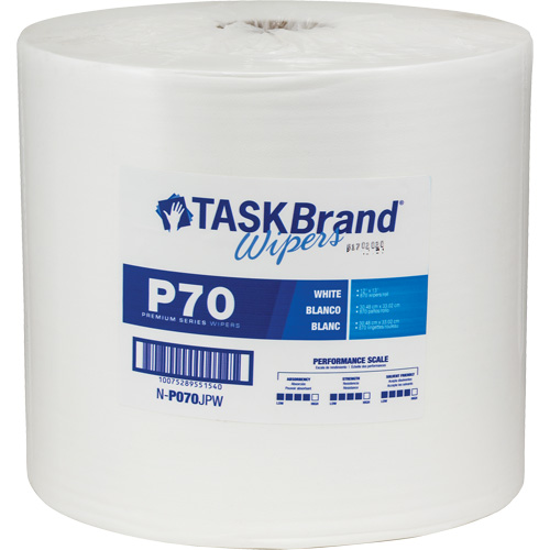 Chiffons de premi&egrave;re qualit&eacute; P70 TaskBrand, Robuste, 13" lo x 12" la Pryde Industrial Inc.