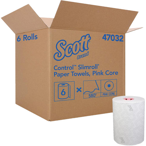 Scott&reg; Slimroll* Hard Roll Towel, 1 Ply, Standard, 580' L Pryde Industrial Inc.