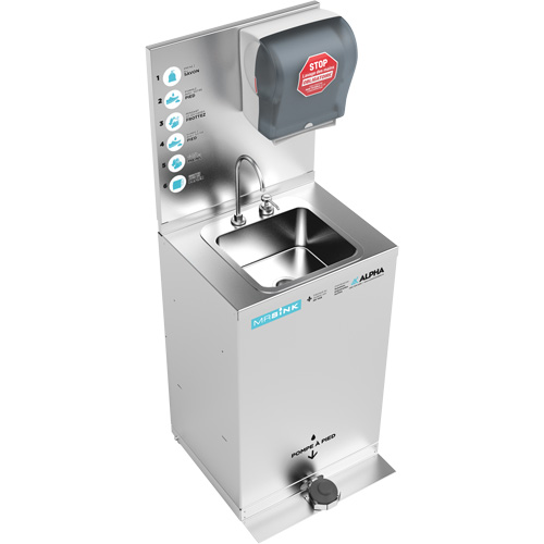 Poste de nettoyage des mains portable MRSink Pryde Industrial Inc.