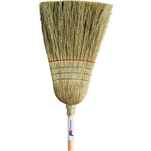 Heavy-Duty Corn Broom, 1-String, Wood Handle Pryde Industrial Inc.