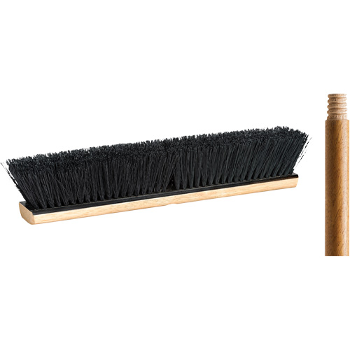 Push Broom with Handle, 18", Medium, Tampico Bristles Pryde Industrial Inc.