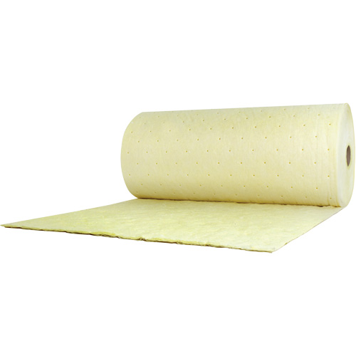 Chemical Sorbent Roll, Heavyweight, 150' L x 38" W, 89.4 gal Absorbancy Pryde Industrial Inc.